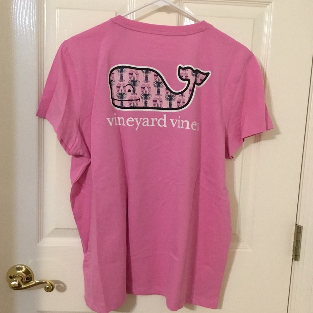 Vineyard Vines Indigo Lobsters Flamingo SS Tee Women’s XL or Women’s Large